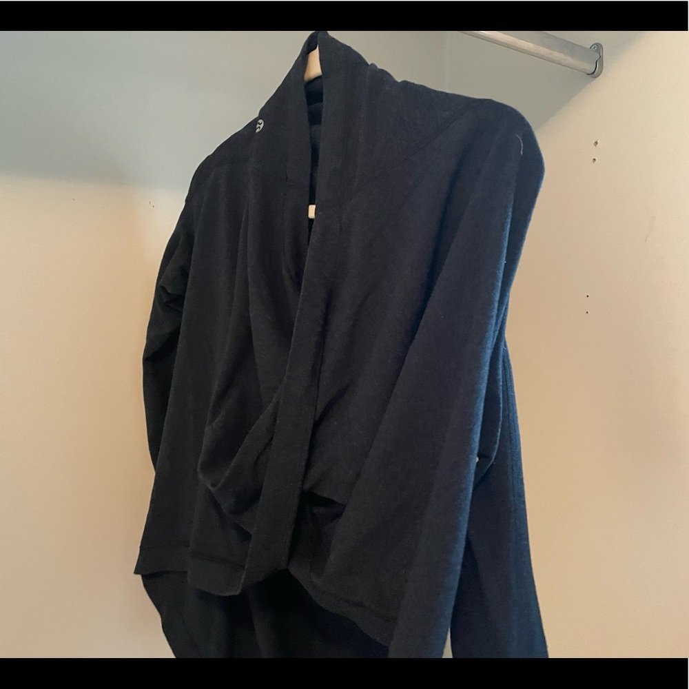 Lulu Lemon draped high-low sweater